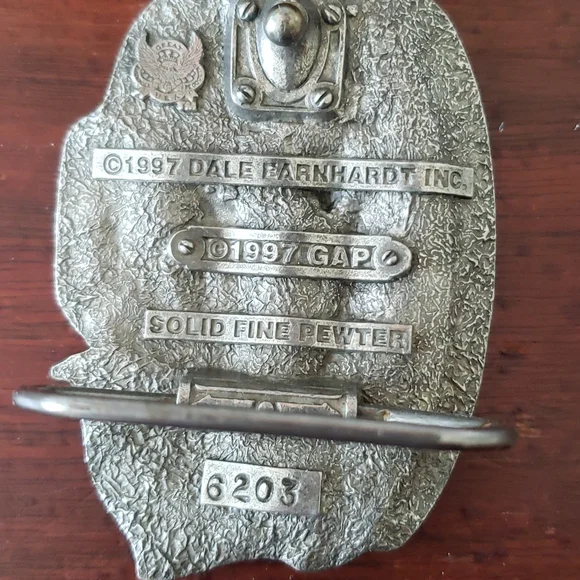 Vintage 1997 Dale Earnhardt Pewter Belt Buckle - Picture 5 of 13